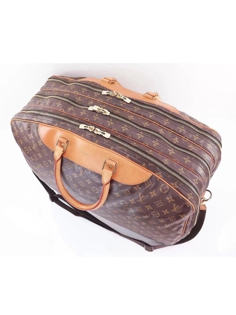 Louis Vuitton Alize 3 Pouches Monogram Canvas Travel Bag w/Strap *RARE/VINTAGE* - Picture 8 of 11
